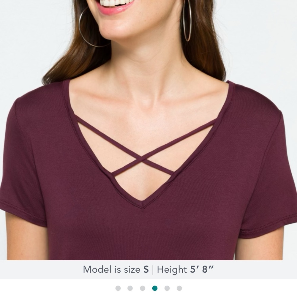 Stitch Fix cross cross front tee